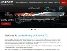 Tablet Screenshot of leaderplating.ca